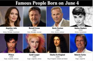 Famous people born on June 4
