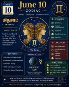 June 10 zodiac sign personality