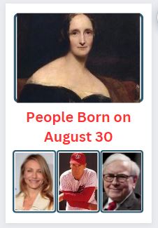 People Born on August 30
